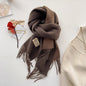 Double-sided Solid-color Scarf For Women