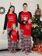 Christmas Deer Letter Stripe Christmas Family Matching Printed Loungewear Pajamas