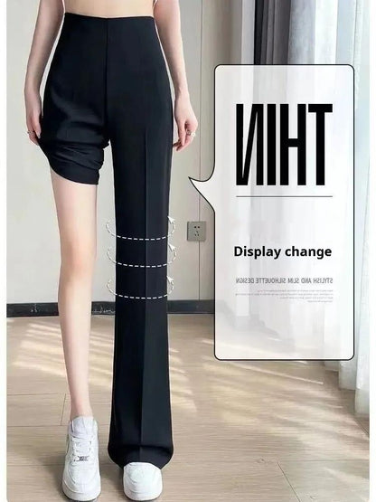 Women's High Waist Slimming And Straight Casual Wide Leg Pants