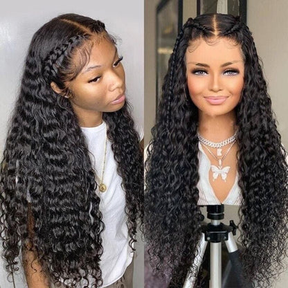 Human Hair Wigs Wig Glueless Wear And Go Women Lace Front Curly Long