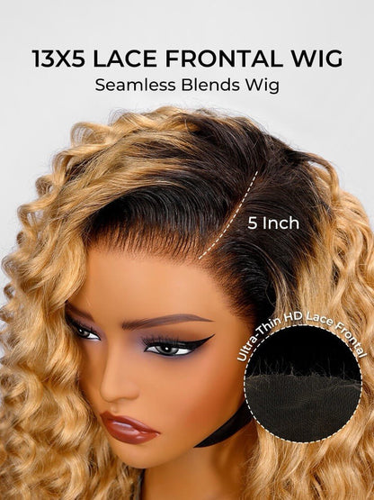 Chic Luxe Hair Celebrity Inspired 30 Inch 13x5 HD Lace Ombre Loose Deep Wave Wig | 100% Human Hair | 300% Density