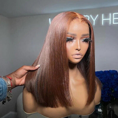 Glueless Lace Front Straight Wear And Go Short Human Hair Wig