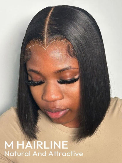 Chic Luxe Hair M Hairline Ready To Go Glueless Straight Short Cut Bob Wig | 100% Human Hair