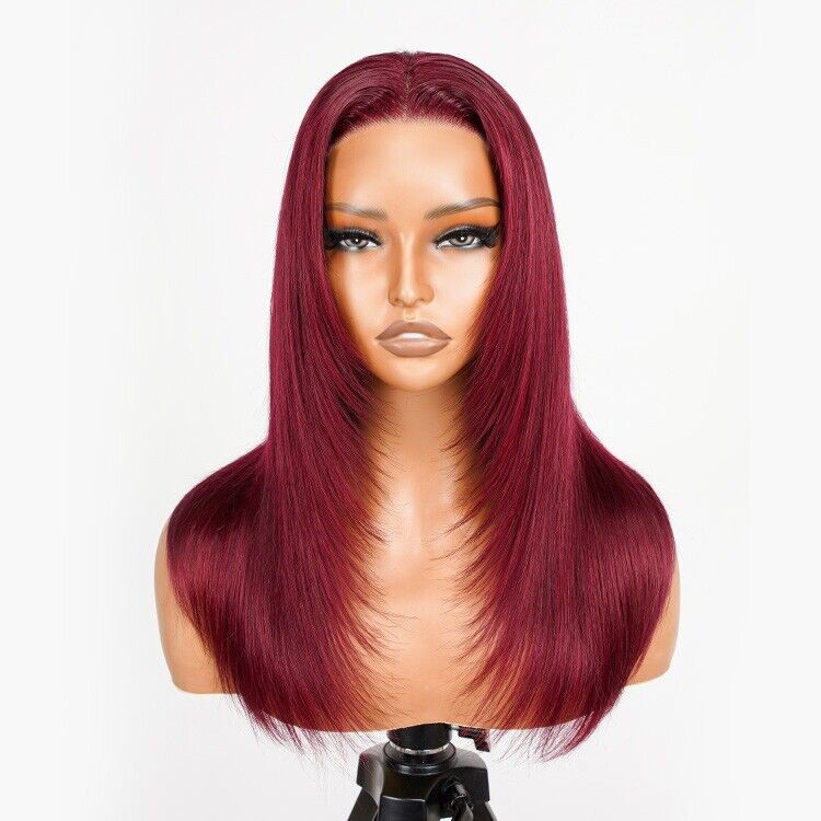 Chic Luxe Hair Glueless Pre-Cut Lace Straight Wear Go Layered Wig | 99j | 100% Human Hair