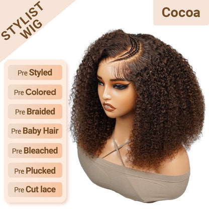 Chic Luxe Hair Glueless Pre-Styled Braided Lace Front Wear Go Curly Wig | 100% Human Hair