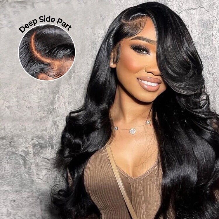 Chic Luxe Hair Blonde Bob With Dark Brown Roots Ombre Lace Closure Bob Wig | 100% Human Hair