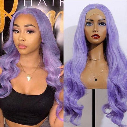 Chic Luxe Hair Lace Front Wavy Straight Light Lavender Glueless Wig | 100% Human Hair