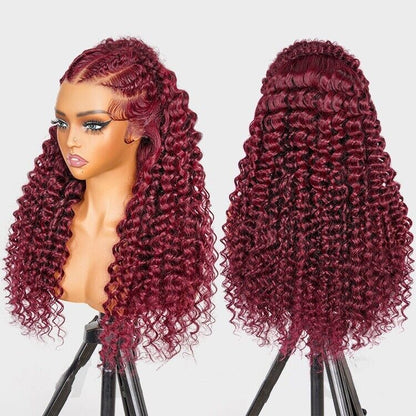 Chic Luxe Hair 99J Burgundy Wig | Lace Front | Glueless | 100% Human Hair