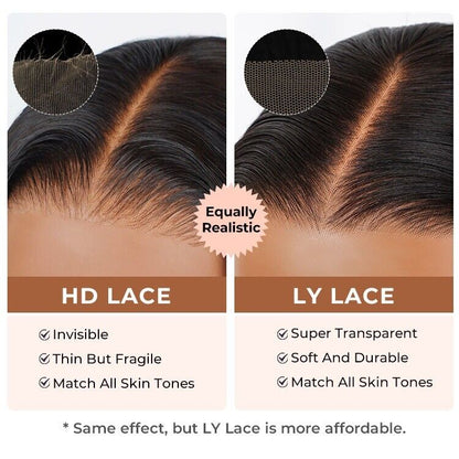Glueless Ready To Wear Human Hair Wigs Lace Front Wand Curl Short Wig Women