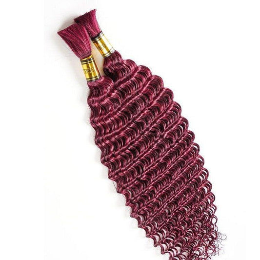 Chic Luxe Hair Deep Wave Human Hair Bulk | For Braiding | Boho Braids | 2 Bundle