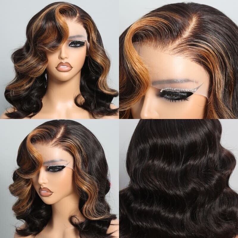 Human Hair Glueless Wear & Go Lace Front Short Wig