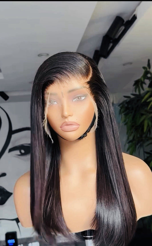 Vietnamese SDD Lace Front Bone Straight Glueless Wig 250% Density