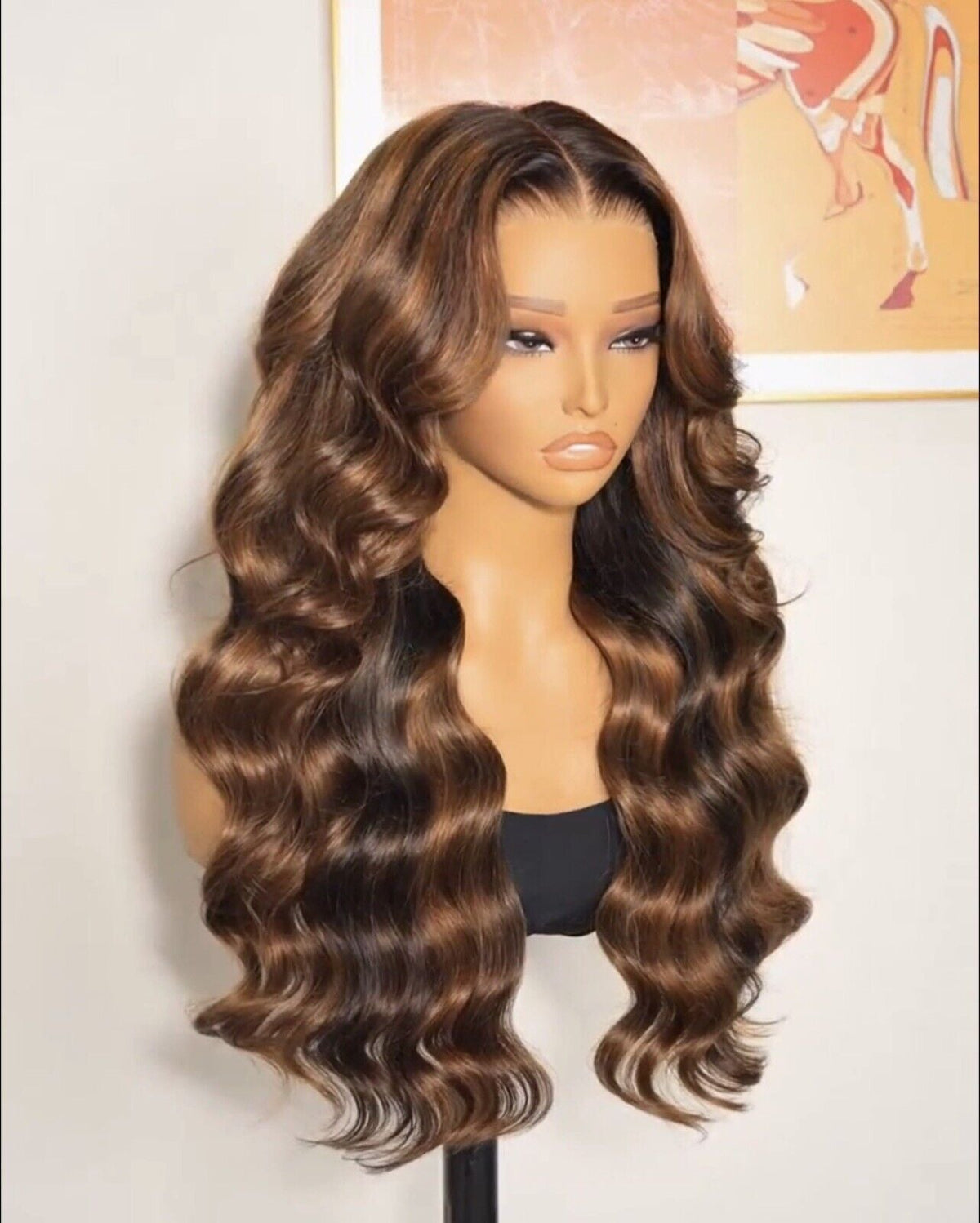 Chic Luxe Hair Caramel Balayage Wig | Wavy | 100% Vietnamese Hair | 13x4 Lace