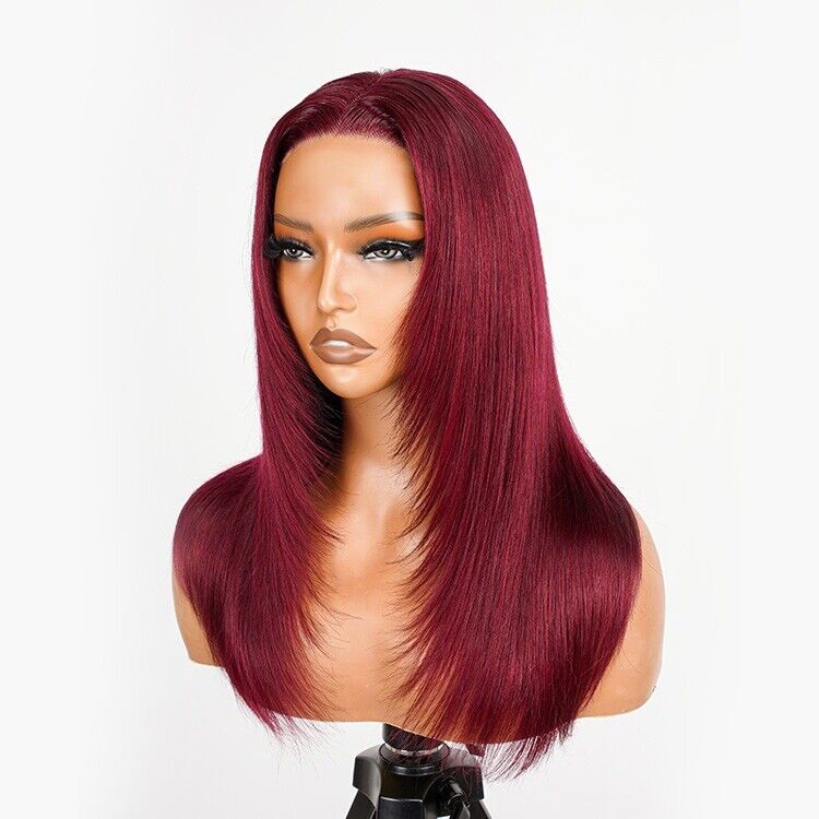Chic Luxe Hair Glueless Pre-Cut Lace Straight Wear Go Layered Wig | 99j | 100% Human Hair