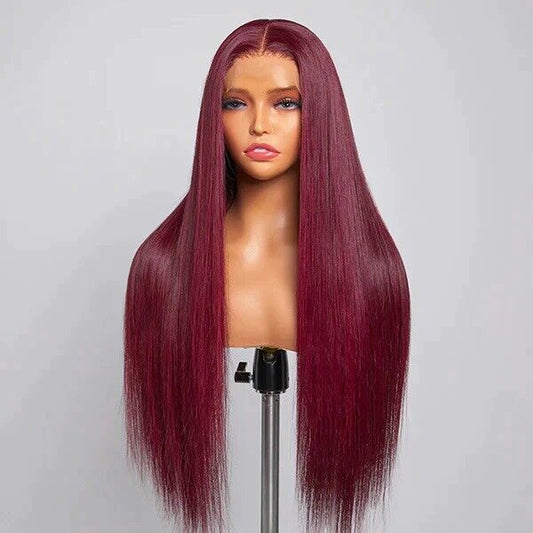 Human Hair Wigs Glueless Pre Cut Lace Front Straight Wear And Go Wig Women