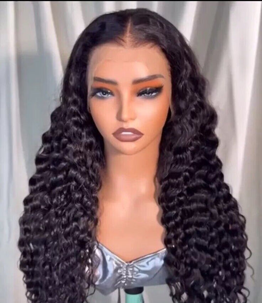 Chic Luxe Hair Loose Curly Glueless Lace Frontal Wig | 100% Human Hair | 250% Density
