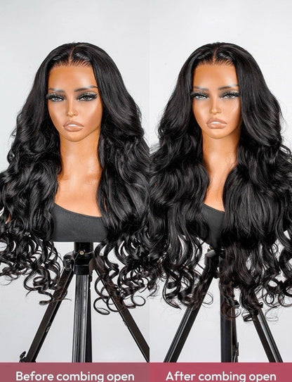 Chic Luxe Hair Glueless Ocean Wave 13x4 Lace Frontal Wig | Pre-Plucked & Bleached | 100% Human Hair | 250%