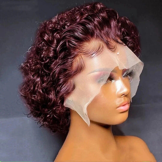 Chic Luxe Hair Glueless Wear & Go Pixie Lace Front Short Wig | 99j | 100% Human Hair