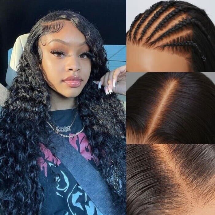 Human Hair Wigs Wig Glueless Wear And Go Women Lace Front Curly Long