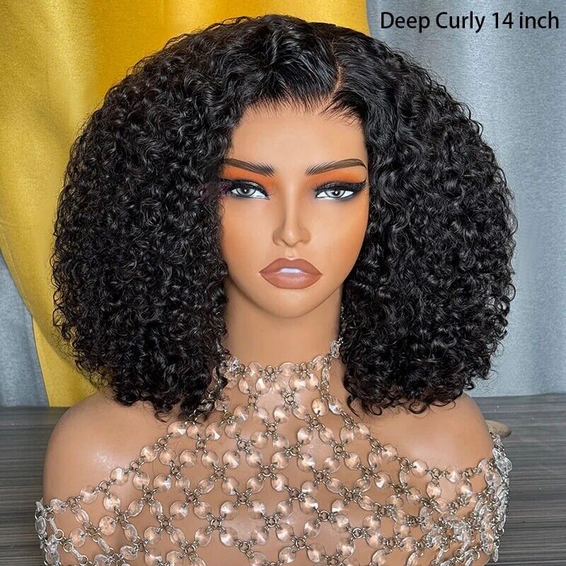 Chic Luxe Hair Full Glueless Wear & Go Curly Lace Front Short Bob Wig | 100% Human Hair