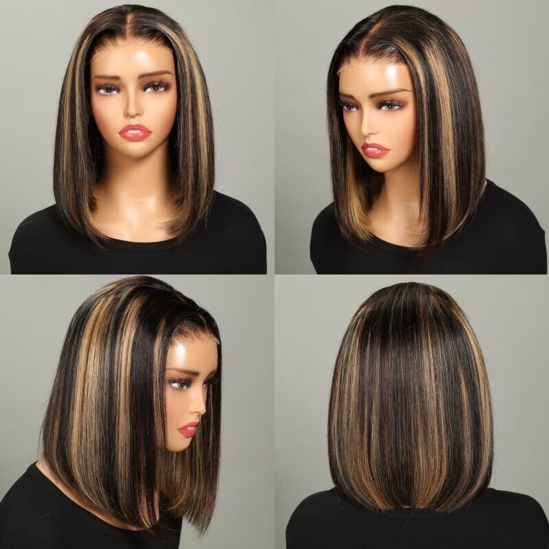Chic Luxe Hair Glueless Wear & Go Lace Front Straight Short Bob Wig | 100% Human Hair