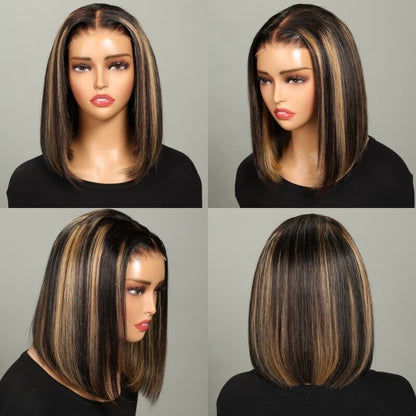 Chic Luxe Hair Glueless Wear & Go Lace Front Straight Short Bob Wig | 100% Human Hair