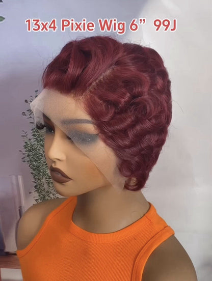 Chic Luxe Hair Pixie Cut Pre-Styled Ready To Wear Short Wig | 100% Human Hair