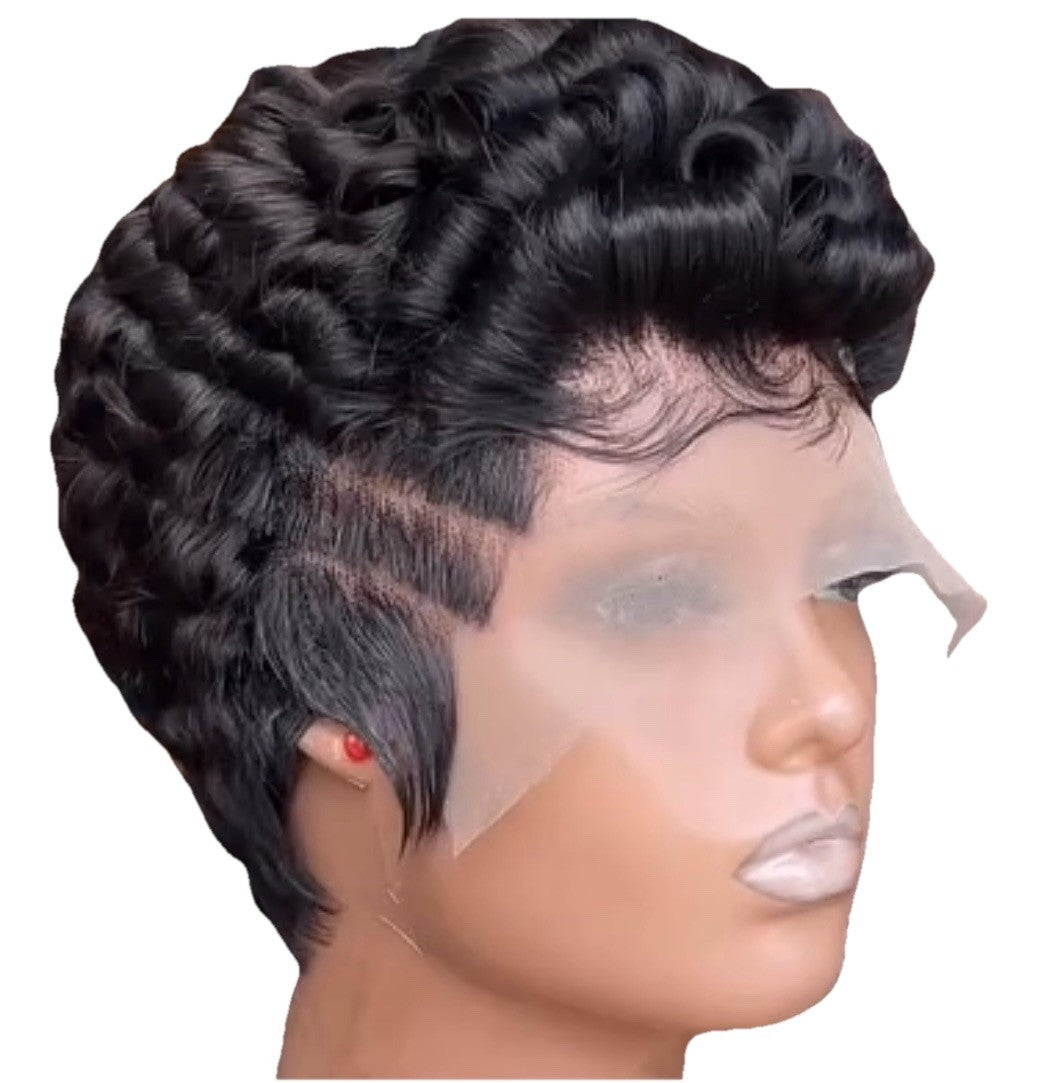 Chic Luxe Hair Pixie Cut Pre-Styled Ready To Wear Short Wig | 100% Human Hair