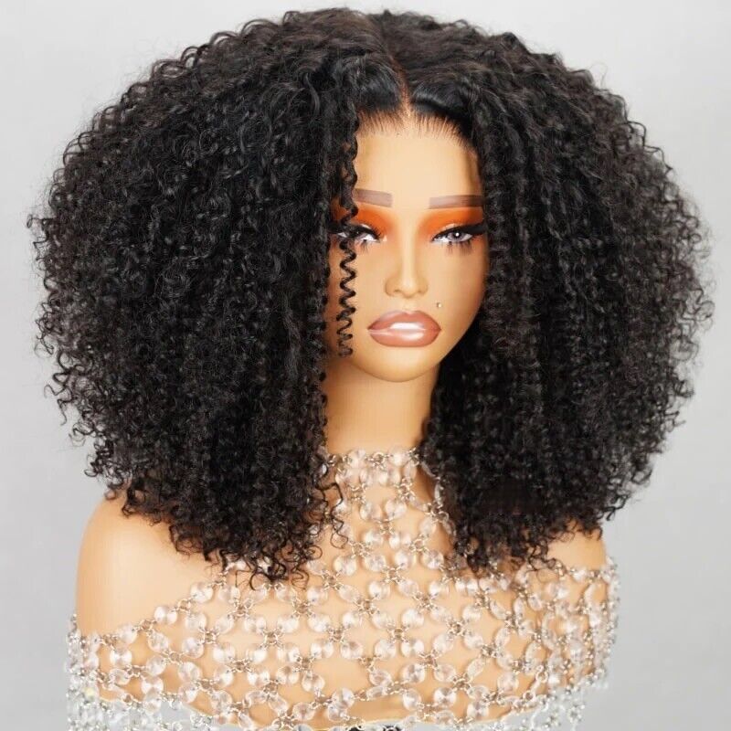 Chic Luxe Hair Glueless Wear & Go Lace Pre-Cut Front Kinky Curly Wig | 100% Human Hair