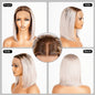 Vietnamese Human Hair Wigs Lace  Coloured #T4/Silver Bob Wig Glueless