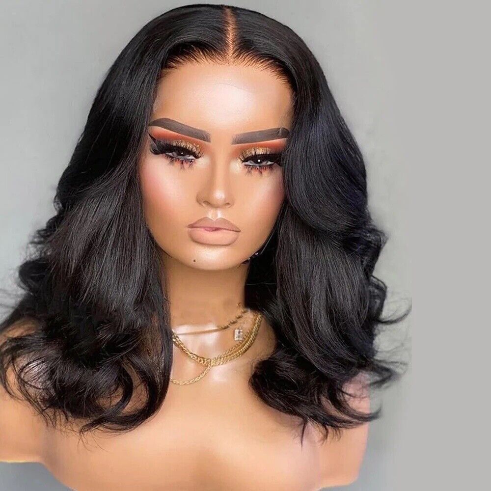 Chic Luxe Hair Glueless Wavy Short Full Lace Front Short Bob Wig | 100% Human Hair