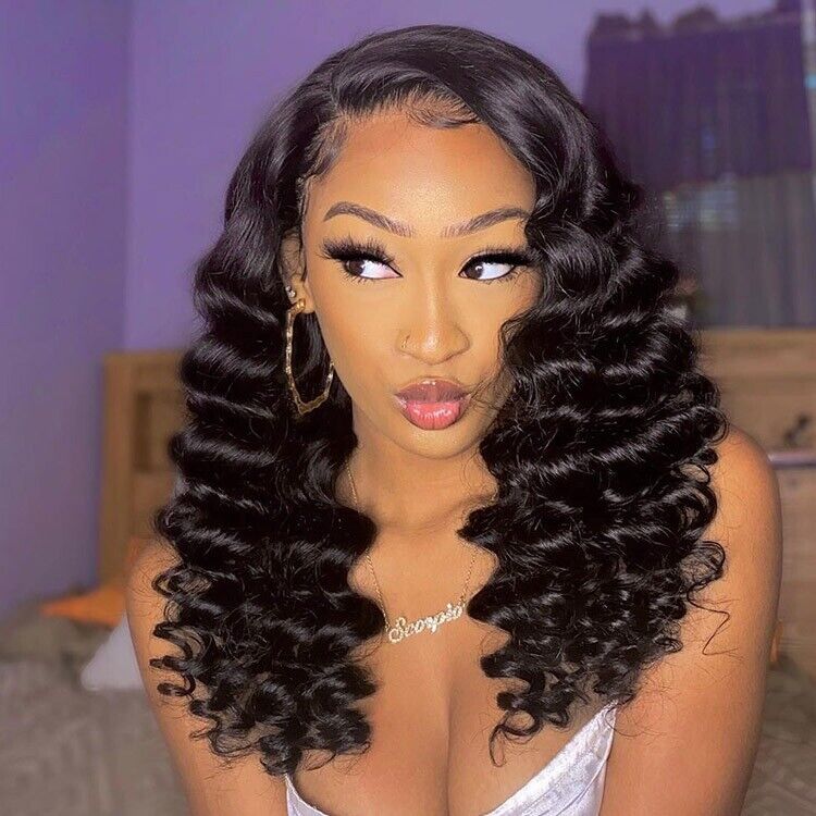Glueless Ready To Wear Human Hair Wigs Lace Front Wand Curl Short Wig Women
