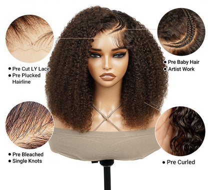 Chic Luxe Hair Glueless Pre-Styled Braided Lace Front Wear Go Curly Wig | 100% Human Hair