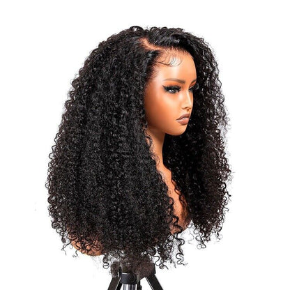 Human Hair Wigs Glueless Ready To Wear Natural Fluffy Curly Lace Front Women