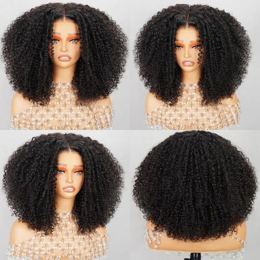 Chic Luxe Hair Glueless Wear & Go Lace Pre-Cut Front Kinky Curly Wig | 100% Human Hair