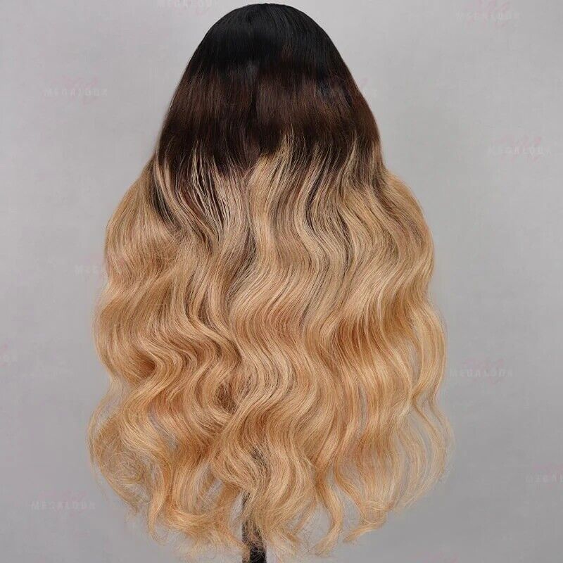 Chic Luxe Hair Glueless Lace Front Wavy Long Wig | Highlights Blonde | 100% Human Hair