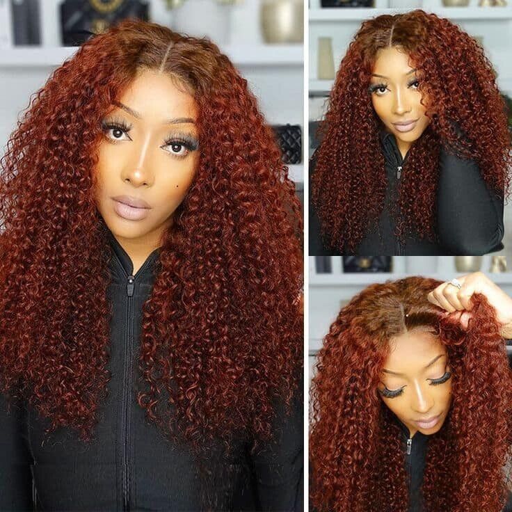 Human Hair Wigs Women Glueless Wear and Go Lace Front Afro Kinky  Wig
