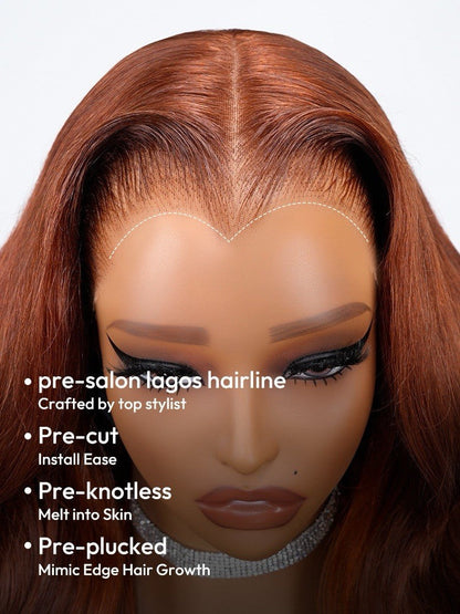 THE VALENCIA
Burnt Orange Highlight Glueless Wig