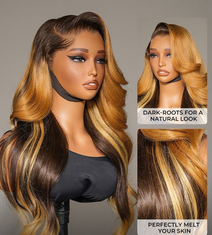 THE MONROE
Amber Cocoa Body Wave Glueless Wig