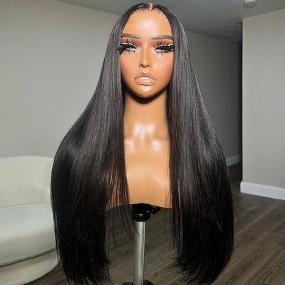 Chic Luxe Hair Glueless Pre-Cut Lace Front Wear Go Straight Long Wig | 100% Human Hair