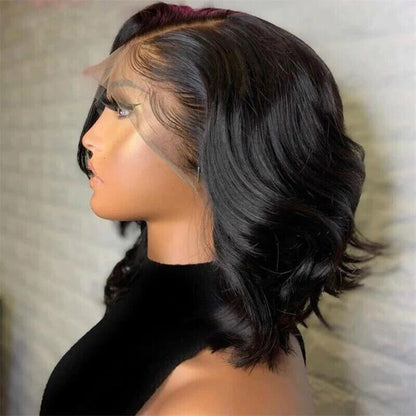 Chic Luxe Hair Wavy Short Lace Front Bob Wig | 100% Human Hair