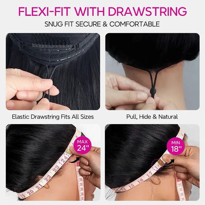 Chic Luxe Hair Pull & Go Glueless Bone Straight Wig | Invisi-String | Pre-Everything | 100% Human Hair | 250%