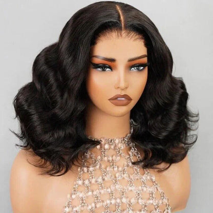 Chic Luxe Hair Full Glueless Wear & Go Wavy Lace Front Short Bob Wig | 100% Human Hair
