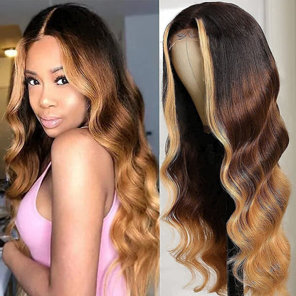 Chic Luxe Hair Glueless Lace Front Wavy Long Wig | Highlights Blonde | 100% Human Hair