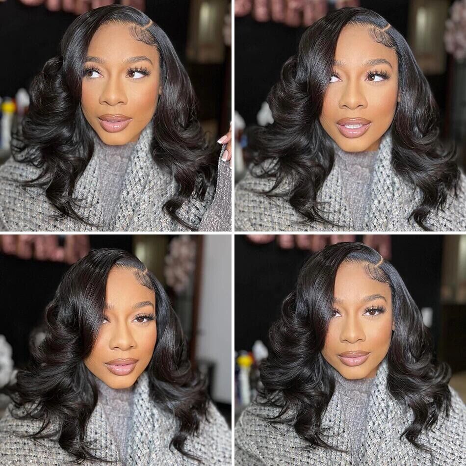 Chic Luxe Hair Glueless Full Wavy Undetectable Lace Front Short Wig | 100% Human Hair