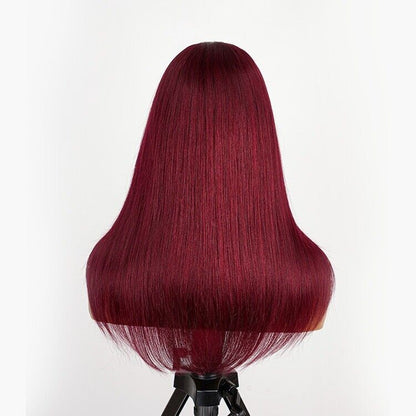 Chic Luxe Hair Glueless Pre-Cut Lace Straight Wear Go Layered Wig | 99j | 100% Human Hair