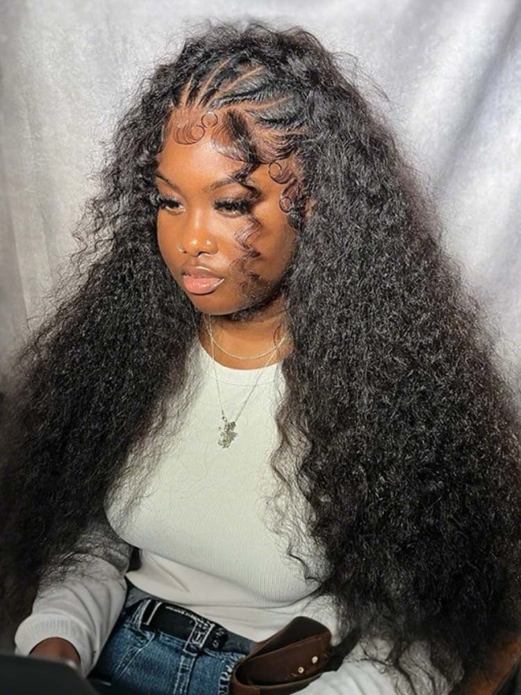 Chic Luxe Hair Box Braids With Flat Twists 13×6 Water Wave Wig | 100% Human Hair | 250% Density