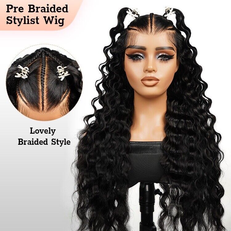 Chic Luxe Hair Glueless Pre-Cut Lace Pre-Styled Crimp Wavy Wear Go Long Wig | 100% Human Hair