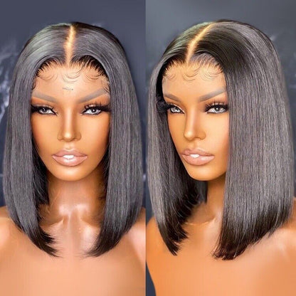 Chic Luxe Hair Straight Short Bob Full Lace Front Wig | 100% Human Hair
