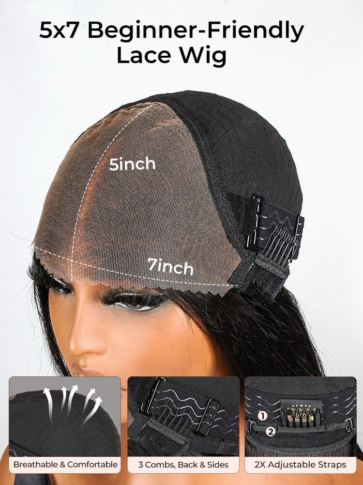 Chic Luxe Hair M Hairline Ready To Go Glueless Straight Short Cut Bob Wig | 100% Human Hair
